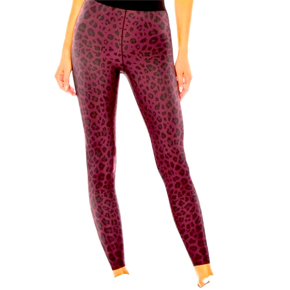 Ultracor Ultra High Waist Six Stripe Amina Legging in Garnet Patent Nero, Small